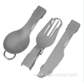 Three-piece Folding Titanium Tableware